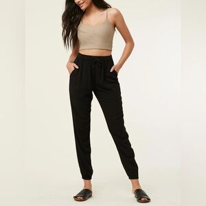 O'Neill Fern Woven Black Ankle Pants women’s M